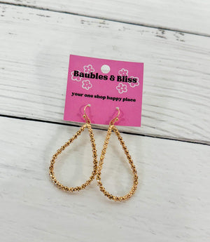 So Golden Stacked Teardrop Earrings