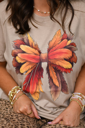 Feather Bow Tee