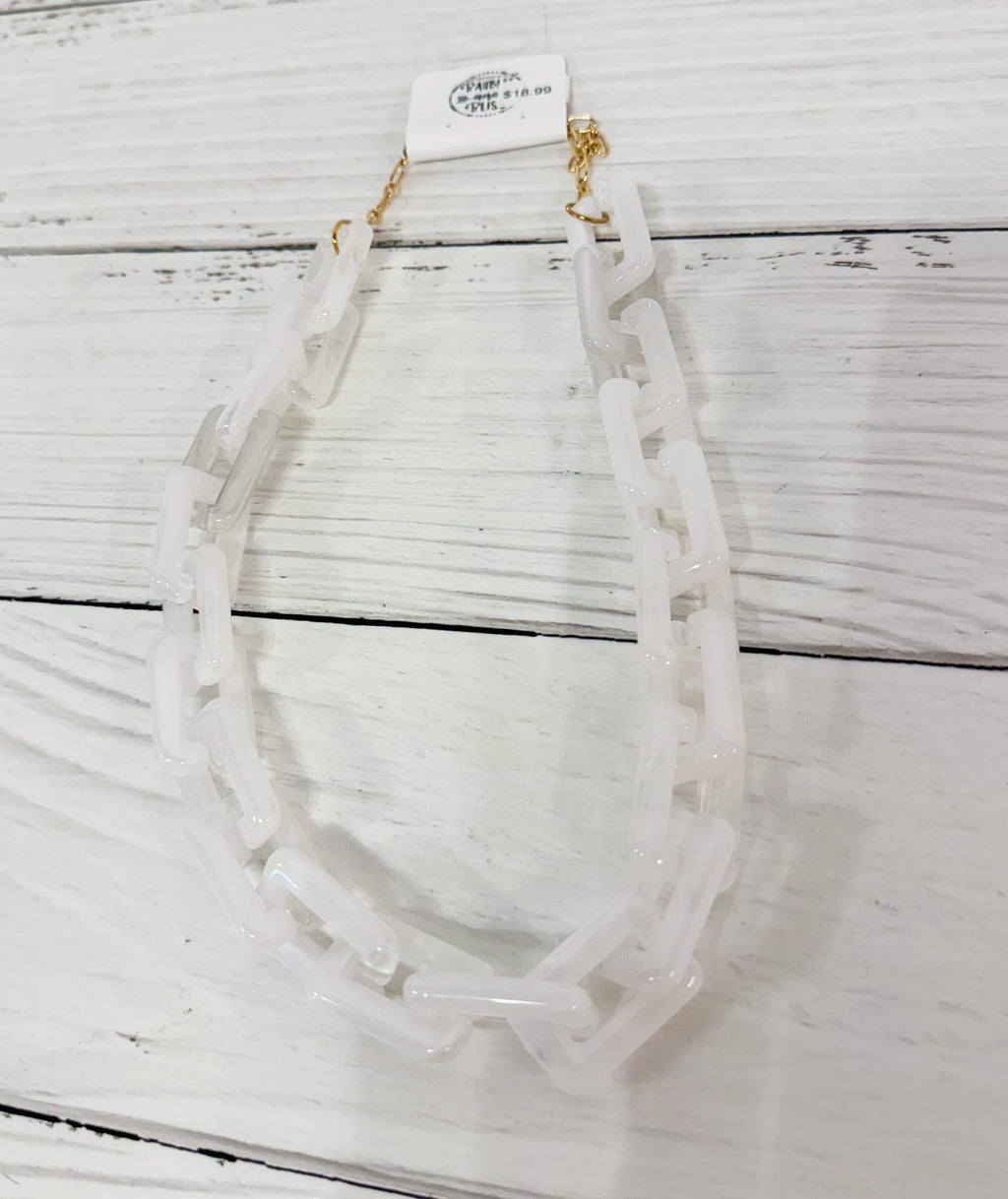 White Sands Marbled Chunky Chain Necklace