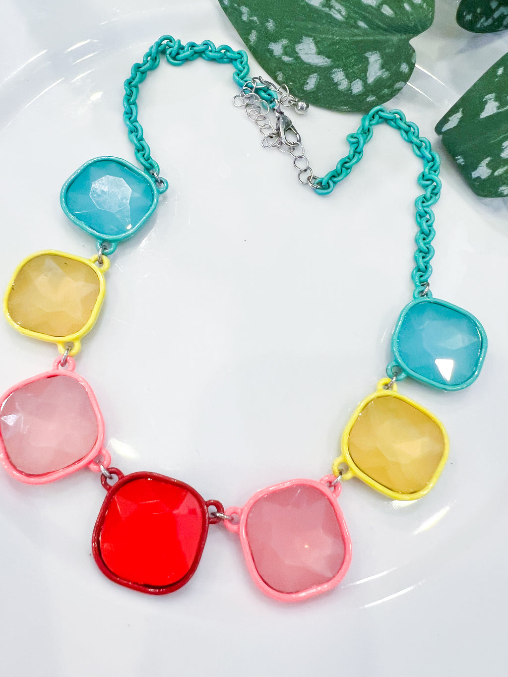 Brighten Up Chunky Gem Colorful Necklace