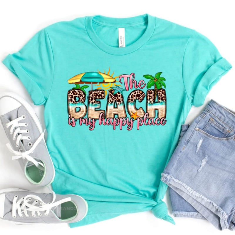 PREORDER The Beach is My Happy Place Bella Canvas Tee