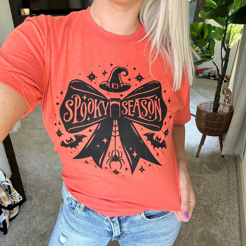 Spooky Season Bow Orange Tee