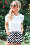Checkerboard (Black/White) - Jess Lea Everyday Shorts
