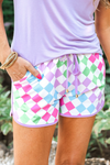 Good Vibes Multi Checkered - Jess Lea Everyday Shorts