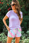 Good Vibes Multi Checkered - Jess Lea Everyday Shorts