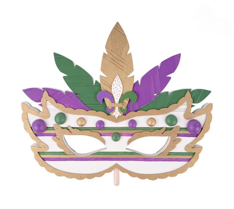 Mardi Gras Mask Topper for Wooden Stand/Welcome Board