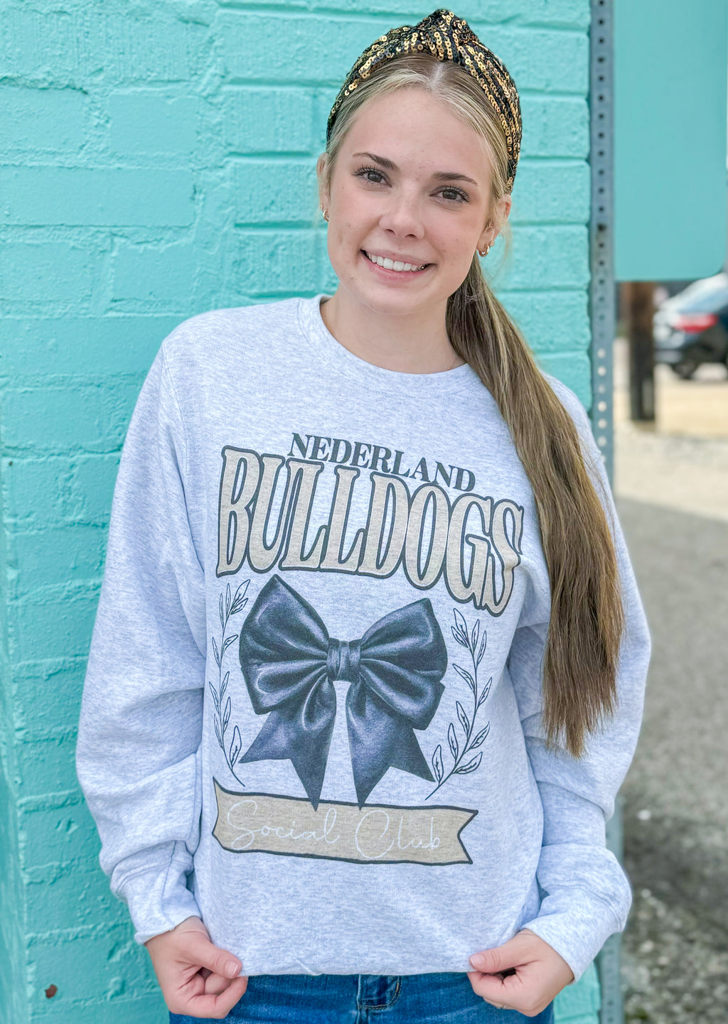 Bulldogs Social Club Bow Sweatshirt