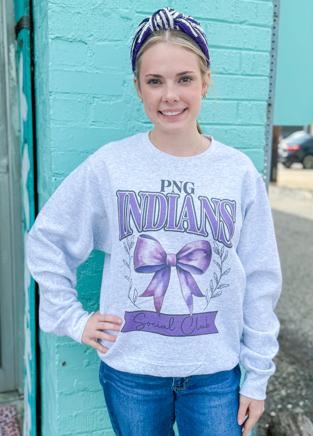 Indians Social Club Bow Sweatshirt