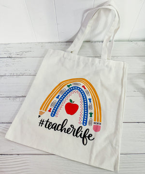 Teacher Style Cotton Tote Bag