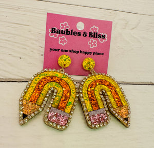 Glam Pencil Arch Earrings