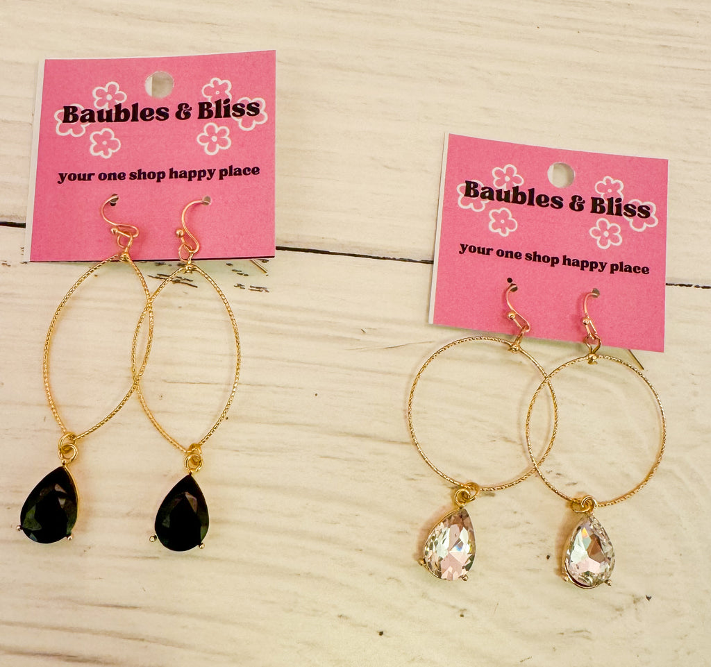 Diva Style Bling Drop Earrings