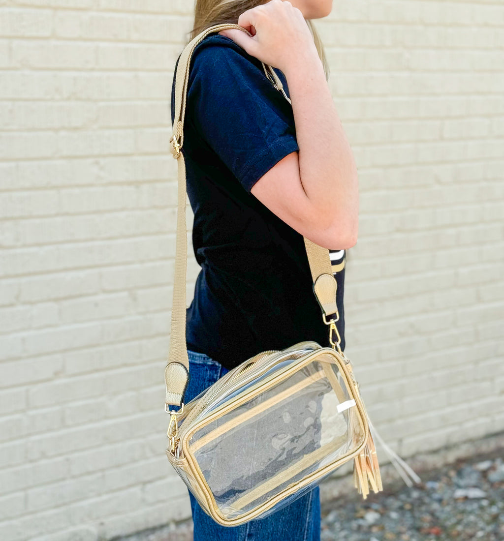 Spirit Ready Clear Crossbody Bag with Tassel