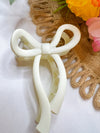 All About The Basics Neutral Matte Bow Hair Claw Clip