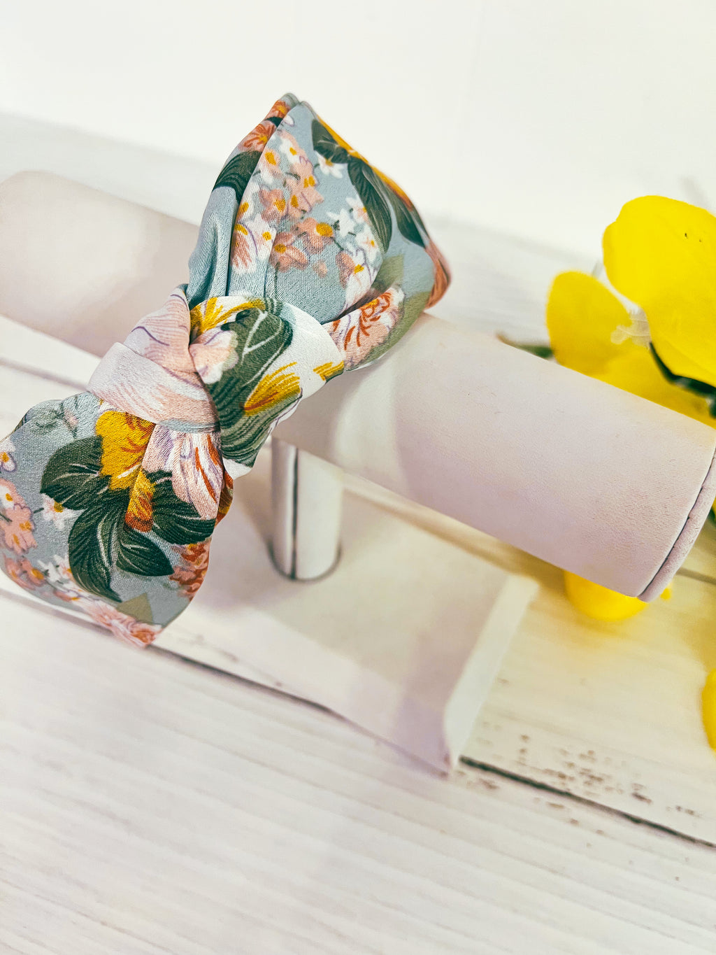 Vintage Garden Floral Knotted Headband