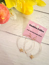 Faithful Style Beaded Circle Cross Accent Earrings