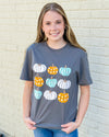 Pastel Pumpkins Charcoal Tee