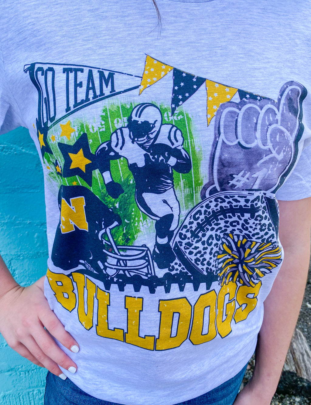 Go Team Bulldogs Ash Tee