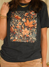 Fall Flowers Heathered Charcoal Tee