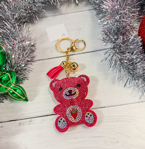 Girly Girl Puffy Bling Keychain Collection