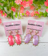 Make You Mine Marbled Oval Pearl Accent Earrings