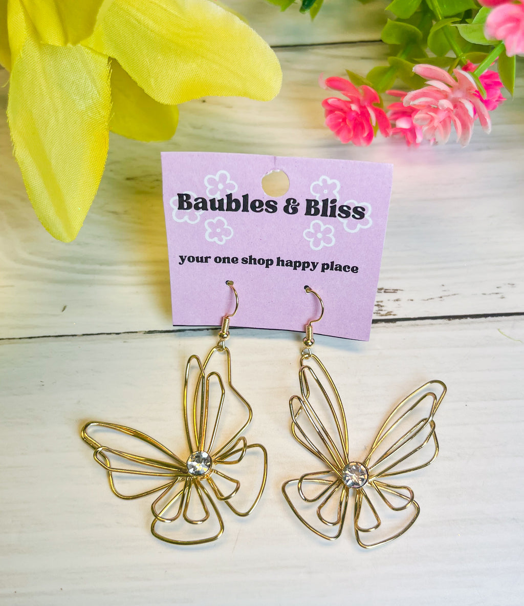 Golden Hour Butterfly Earrings