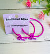 That Girl Bow Accent Hoop Earrings