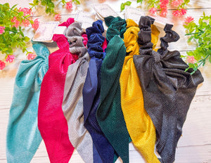 Corduroy Long Scarf Scrunchie