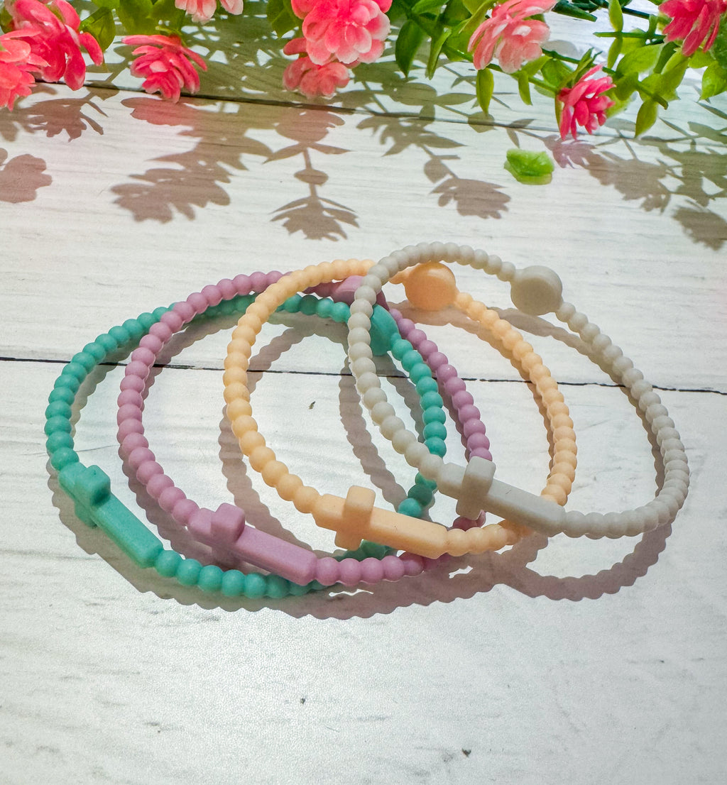 Silicone Cross Single Bracelet