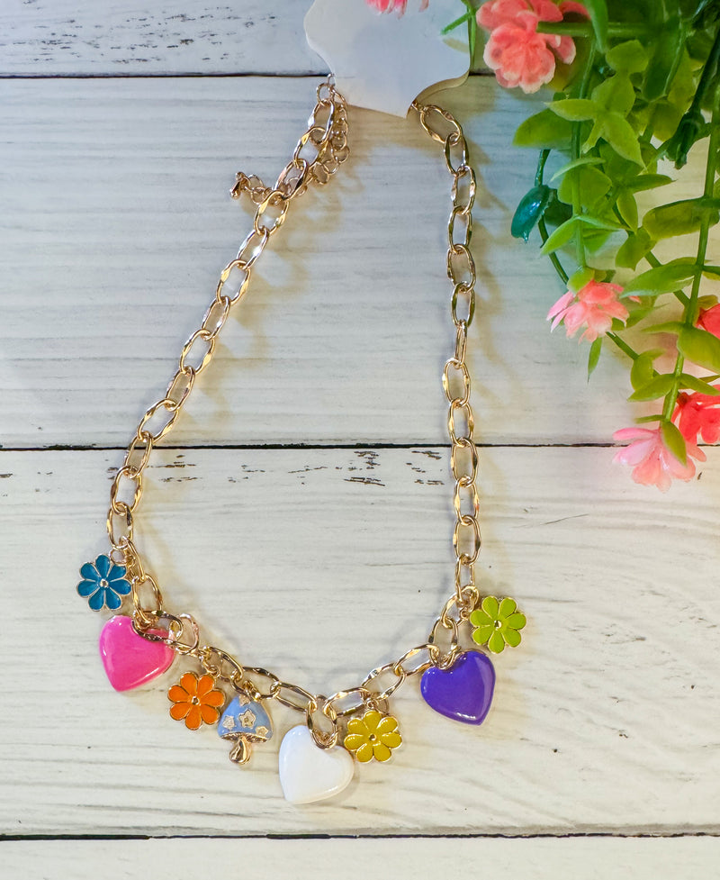 Far Out Feelings Mushroom Charm Necklace