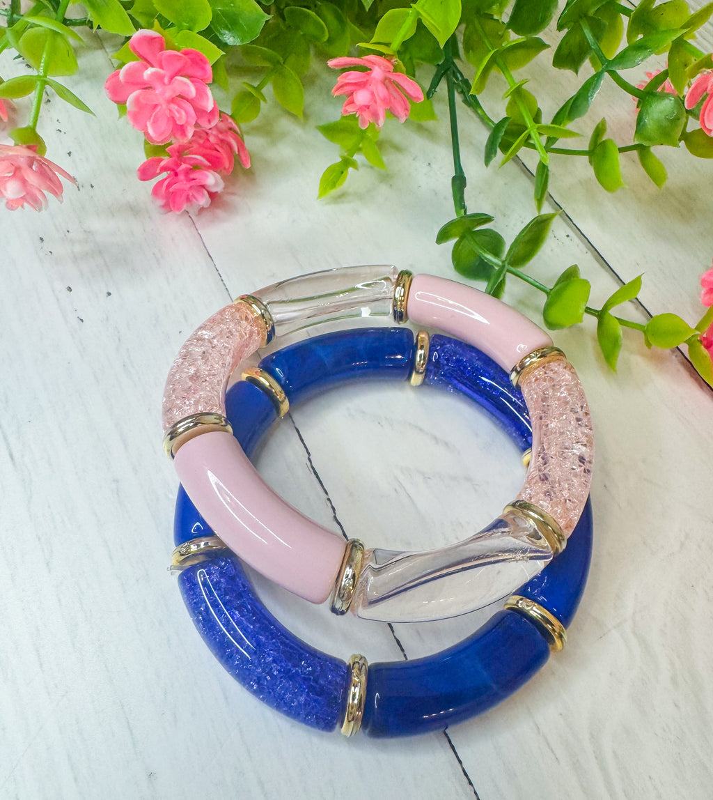 Chunky Chic Stretch Bangle Resin Bracelet