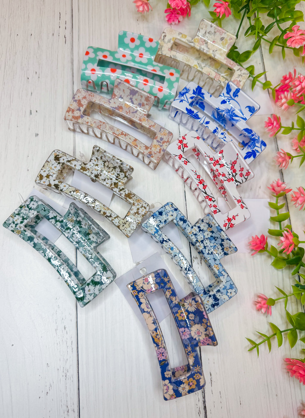 Floral Fever Hair Claw Clip
