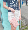 Feeling Girly Mauve Pink Quilted Puffy Clutch Bag