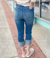 Millie - HW Tummy Control Cuffed Judy Blue Capris