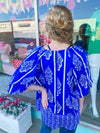 Coastal Getaway Cobalt Blue Puff Sleeve Top