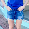 Billie - 2 Button "Dad Style" Distressed Judy Blue Shorts