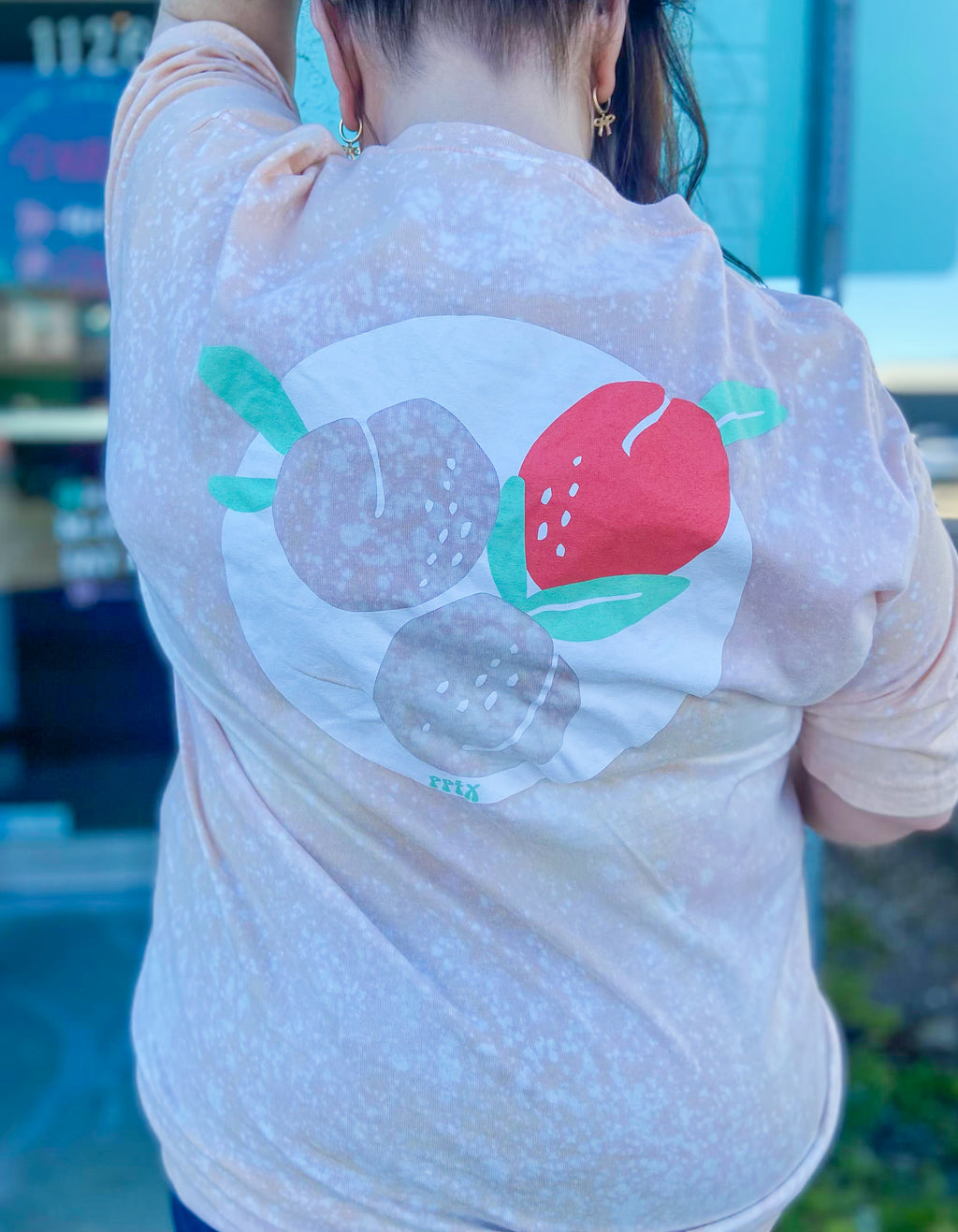 Just Peachy Bleached Tee