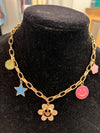 Groovy Days Flower Accent Charm Necklace