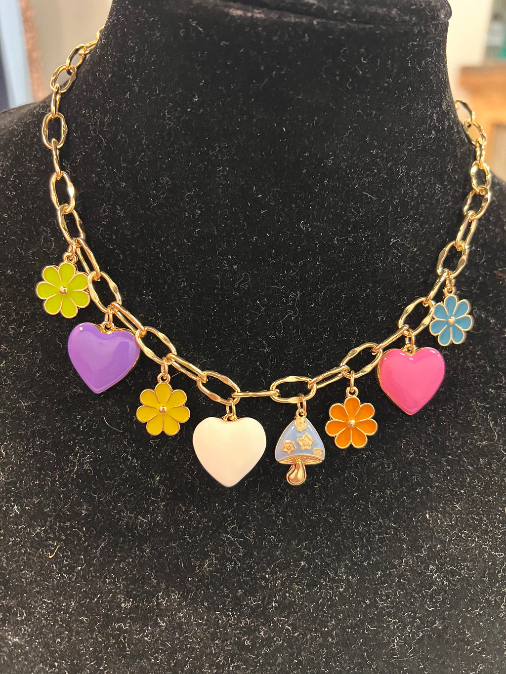 Far Out Feelings Mushroom Charm Necklace