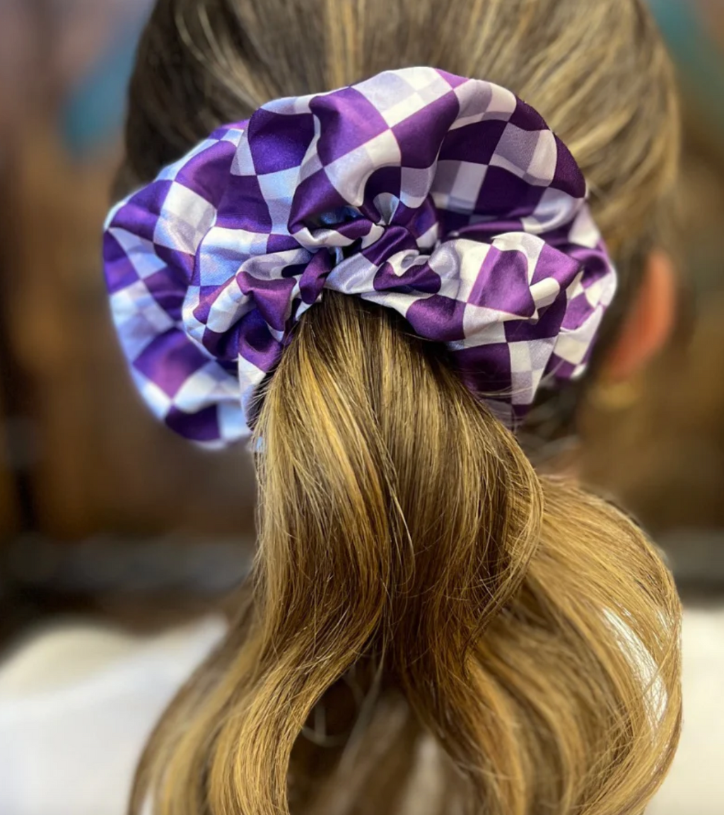 Pep Rally Checkered Scrunchie