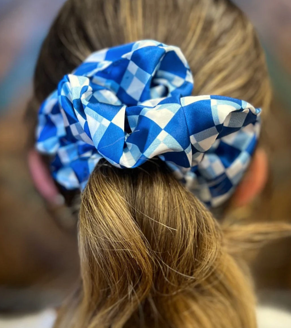 Pep Rally Checkered Scrunchie