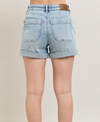 Grace - Light Wash HW Cuff Jogger Judy Blue Shorts