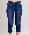 Cameron - Dark Wash Side Slit Judy Blue Capris
