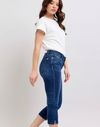 Cameron - Dark Wash Side Slit Judy Blue Capris