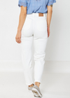Bridget - White HW Cuffed Judy Blue Joggers