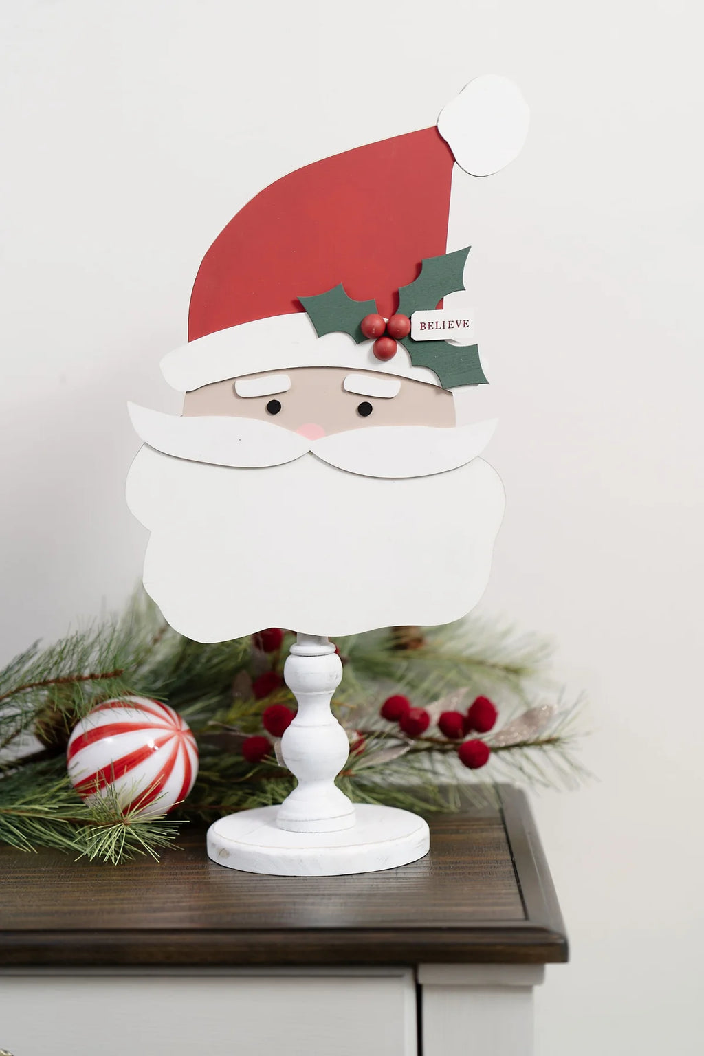 Believe Santa Face - Welcome Board Topper