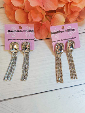 Chandelier Style Stud Accent Earrings