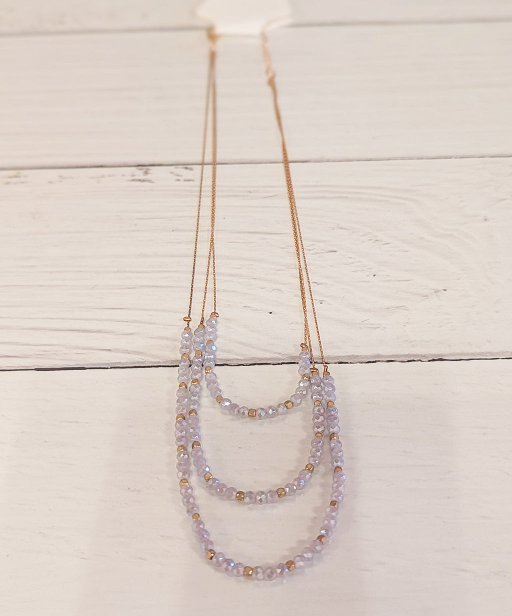 Feeling Pretty Layered Dainty Beaded Necklace