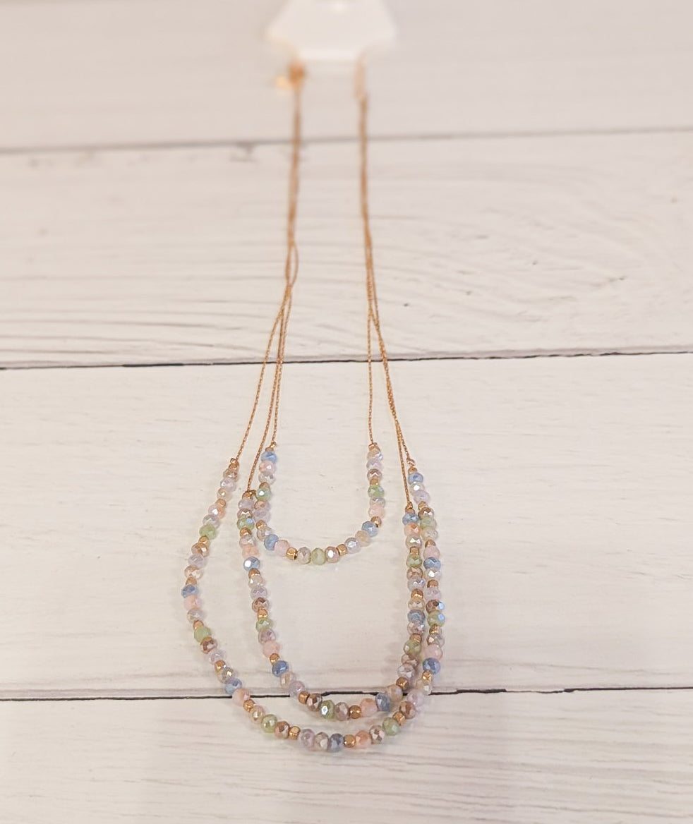 Feeling Pretty Layered Dainty Beaded Necklace