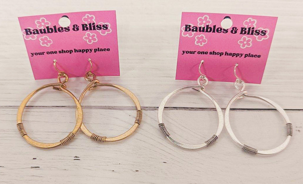 See You Around Metal Circle Earrings