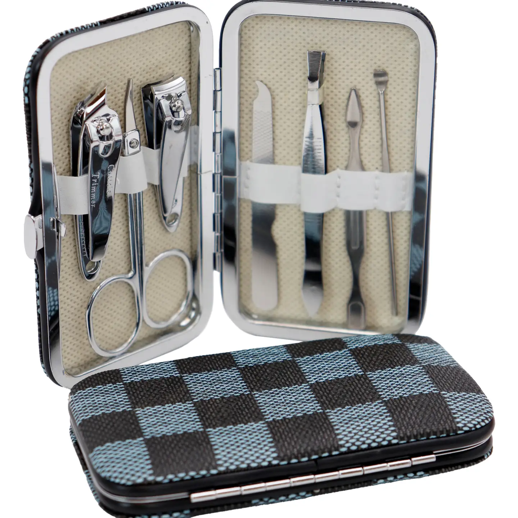 Checkered Manicure Set